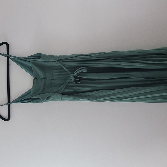 Allison & Kelly Green Pleated Dress Size Large - Picture 5 of 5